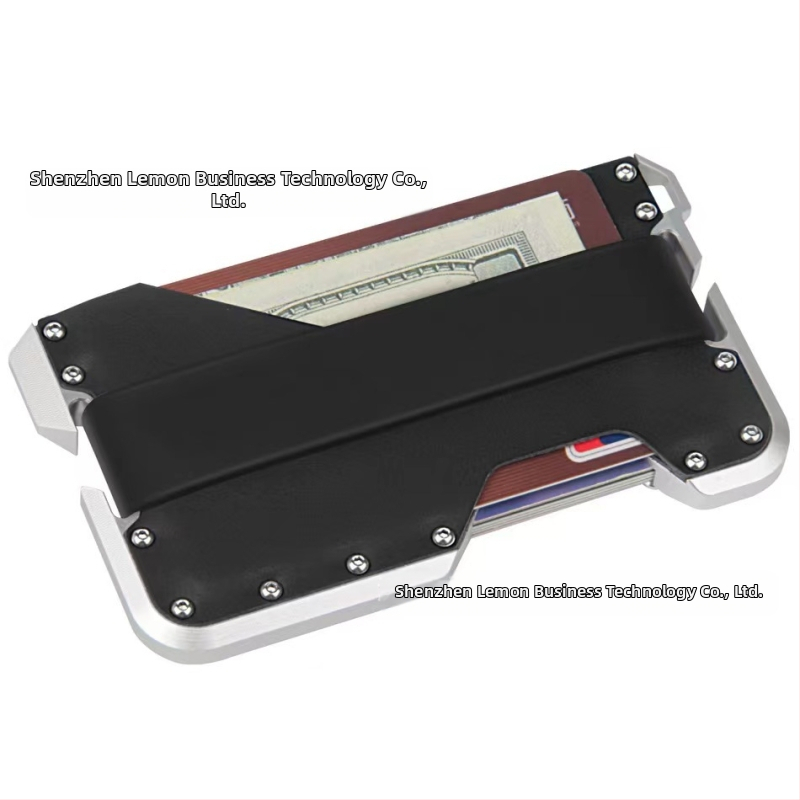 Kortelių laikiklis su RFID apsauga, silikonas, dviejų plokščių dizainas, talpina 10 kortelių