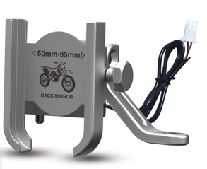 Βάση τηλεφώνου για ηλεκτρικά μέσα μεταφοράς από κράμα αλουμινίου - ανθεκτική σε κραδασμούς, έκδοση φόρτισης, θέση πλοήγησης