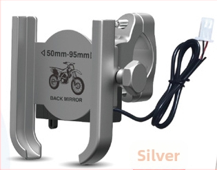 Držiak na telefón pre elektrické vozidlá z hliníkovej zliatiny - proti nárazom, verzia s nabíjaním, navigačný držiak telefónu