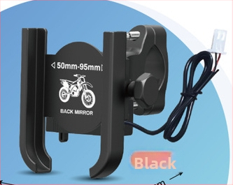 Držiak na telefón pre elektrické vozidlá z hliníkovej zliatiny - proti nárazom, verzia s nabíjaním, navigačný držiak telefónu