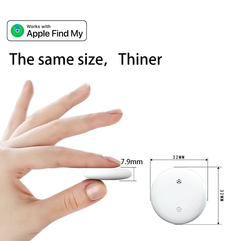 Ανιχνευτής Bluetooth για iOS με IPX6 ανθεκτικότητα στο νερό, κυκλικός σχεδιασμός, μπαταρία 210mAh, εμβέλεια 10–50m (εσωτερικό 10–20m, εξωτερικό 20–50m), βάρος 6,6g