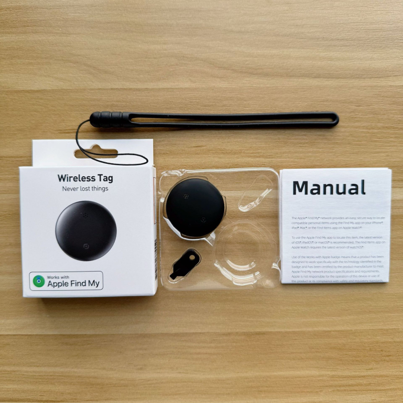 Ανιχνευτής Bluetooth για iOS με IPX6 ανθεκτικότητα στο νερό, κυκλικός σχεδιασμός, μπαταρία 210mAh, εμβέλεια 10–50m (εσωτερικό 10–20m, εξωτερικό 20–50m), βάρος 6,6g