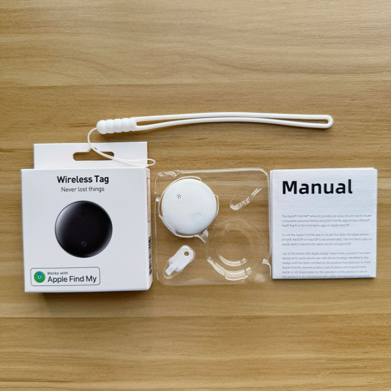 Ανιχνευτής Bluetooth για iOS με IPX6 ανθεκτικότητα στο νερό, κυκλικός σχεδιασμός, μπαταρία 210mAh, εμβέλεια 10–50m (εσωτερικό 10–20m, εξωτερικό 20–50m), βάρος 6,6g