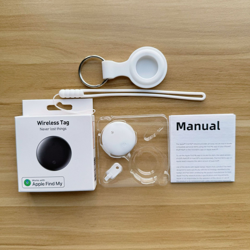 Ανιχνευτής Bluetooth για iOS με IPX6 ανθεκτικότητα στο νερό, κυκλικός σχεδιασμός, μπαταρία 210mAh, εμβέλεια 10–50m (εσωτερικό 10–20m, εξωτερικό 20–50m), βάρος 6,6g