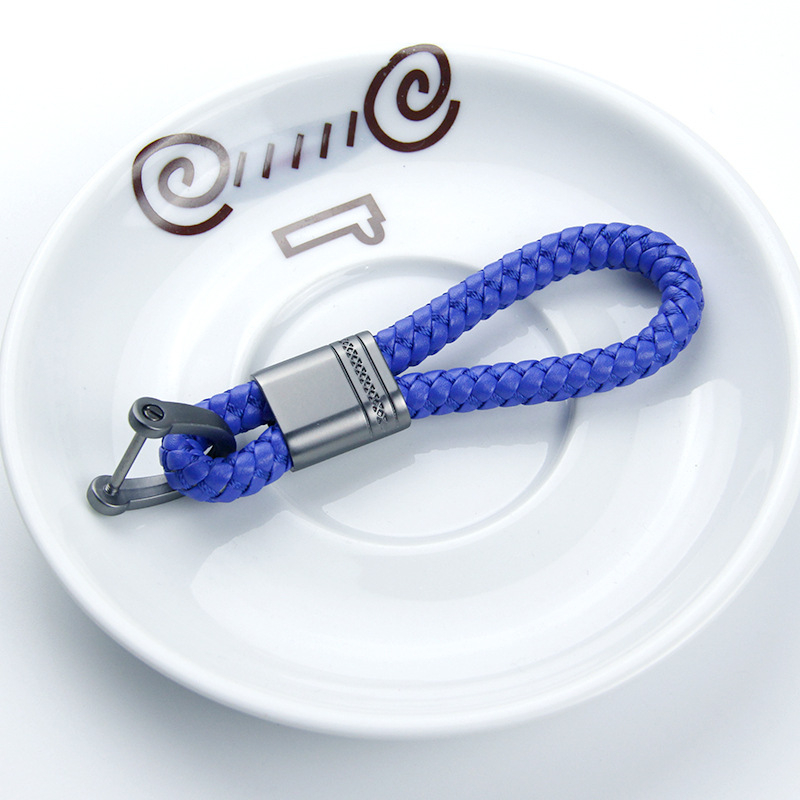 Autókulcstartó fonott zsinórral és pisztoly motívummal, fémből, kompatibilis Mercedes-Benz, BMW, Audi, Volkswagen