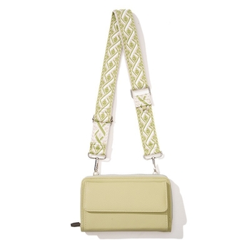 PU krepšys per petį su telefono kišene, miesto paprastumas, horizontalaus kvadrato formos, užtrauktukas