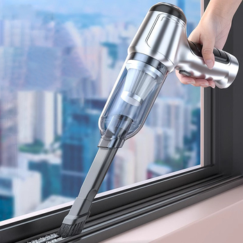 Bevielis dulkių siurblys automobiliui ir namams, be šepetėlių variklio, 5000 Pa siurbimo galia, įmontuota 1600-2000 mAh baterija, USB maitinimas