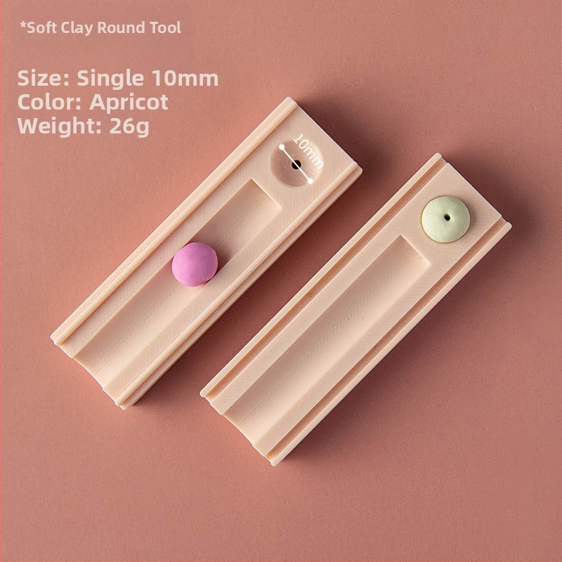 Minkštos molio kamuoliuko formavimo įrankis – pagalbinis įrankis molio formavimui su skylėmis auskarams ir karoliukams (Prekės ženklas: Easy pottery; Kategorija: Kepimo įrankiai; Stilius: Geometrija)