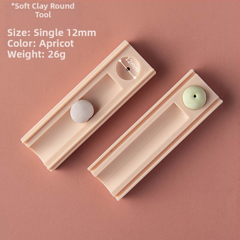 Minkštos molio kamuoliuko formavimo įrankis – pagalbinis įrankis molio formavimui su skylėmis auskarams ir karoliukams (Prekės ženklas: Easy pottery; Kategorija: Kepimo įrankiai; Stilius: Geometrija)