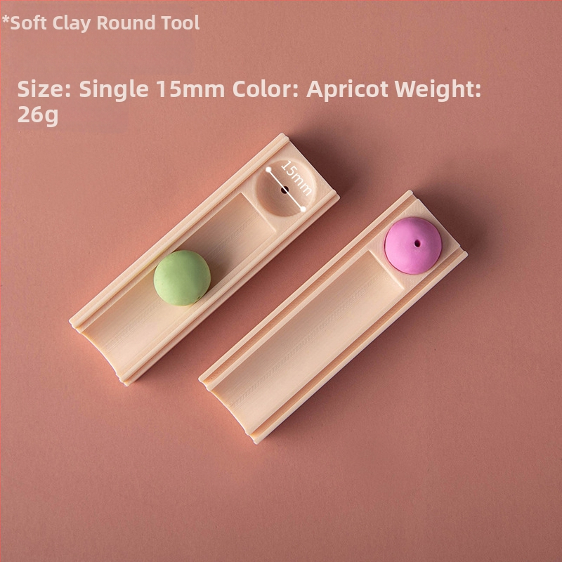 Minkštos molio kamuoliuko formavimo įrankis – pagalbinis įrankis molio formavimui su skylėmis auskarams ir karoliukams (Prekės ženklas: Easy pottery; Kategorija: Kepimo įrankiai; Stilius: Geometrija)