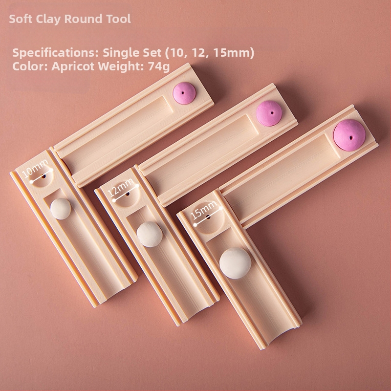 Minkštos molio kamuoliuko formavimo įrankis – pagalbinis įrankis molio formavimui su skylėmis auskarams ir karoliukams (Prekės ženklas: Easy pottery; Kategorija: Kepimo įrankiai; Stilius: Geometrija)