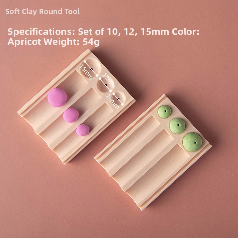 Minkštos molio kamuoliuko formavimo įrankis – pagalbinis įrankis molio formavimui su skylėmis auskarams ir karoliukams (Prekės ženklas: Easy pottery; Kategorija: Kepimo įrankiai; Stilius: Geometrija)