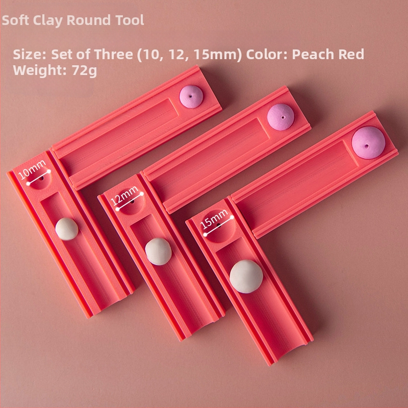 Minkštos molio kamuoliuko formavimo įrankis – pagalbinis įrankis molio formavimui su skylėmis auskarams ir karoliukams (Prekės ženklas: Easy pottery; Kategorija: Kepimo įrankiai; Stilius: Geometrija)