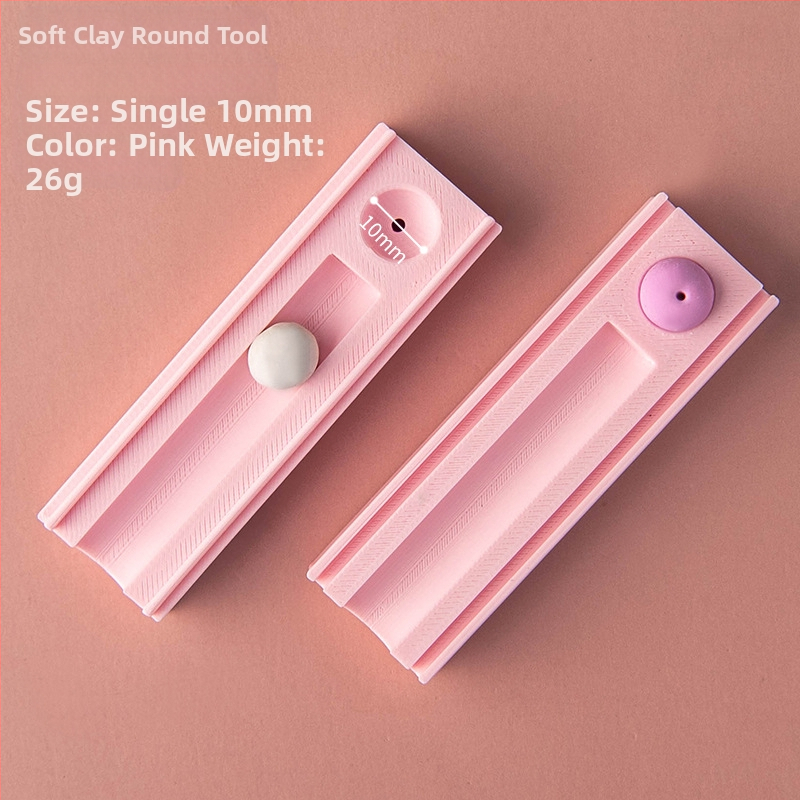 Minkštos molio kamuoliuko formavimo įrankis – pagalbinis įrankis molio formavimui su skylėmis auskarams ir karoliukams (Prekės ženklas: Easy pottery; Kategorija: Kepimo įrankiai; Stilius: Geometrija)