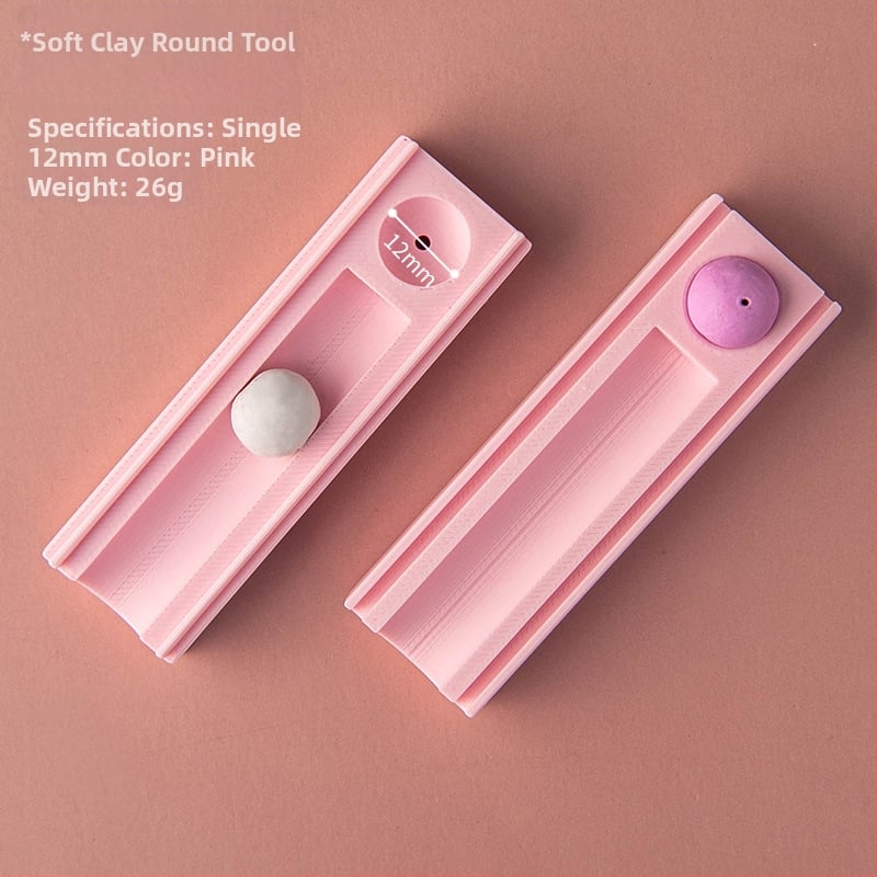 Minkštos molio kamuoliuko formavimo įrankis – pagalbinis įrankis molio formavimui su skylėmis auskarams ir karoliukams (Prekės ženklas: Easy pottery; Kategorija: Kepimo įrankiai; Stilius: Geometrija)