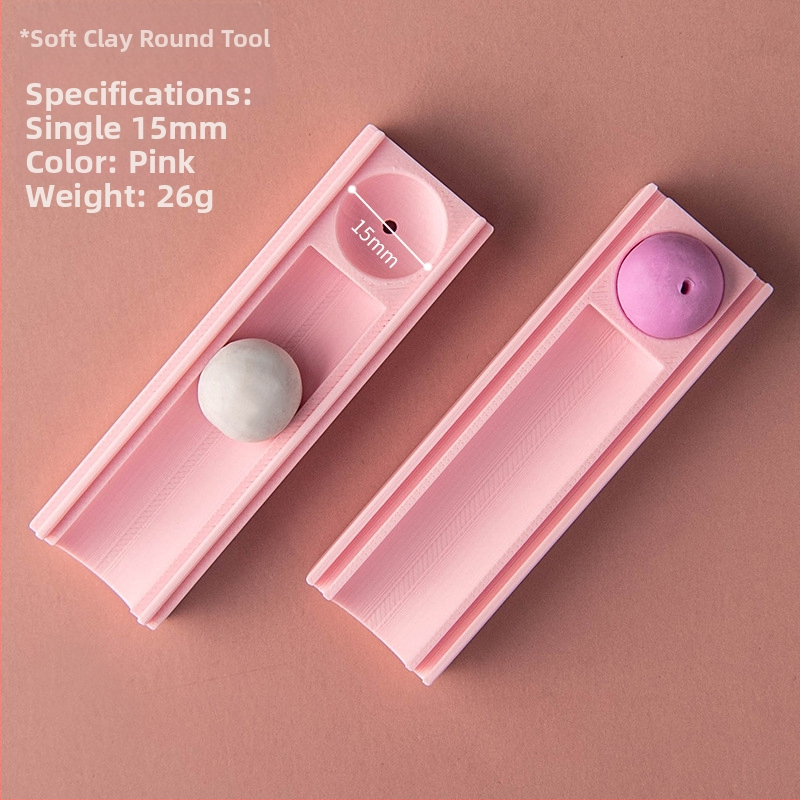 Minkštos molio kamuoliuko formavimo įrankis – pagalbinis įrankis molio formavimui su skylėmis auskarams ir karoliukams (Prekės ženklas: Easy pottery; Kategorija: Kepimo įrankiai; Stilius: Geometrija)