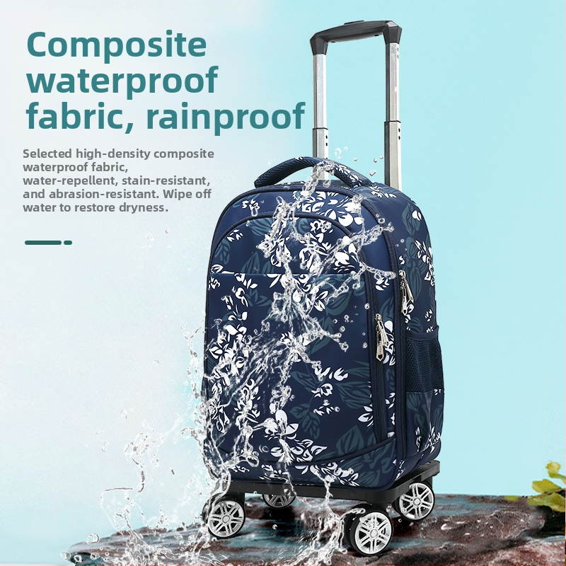 Унисекс раница за училище с универсални колела — водоустойчива, облекчава носенето, Oxford плат, за ученици от началното училище