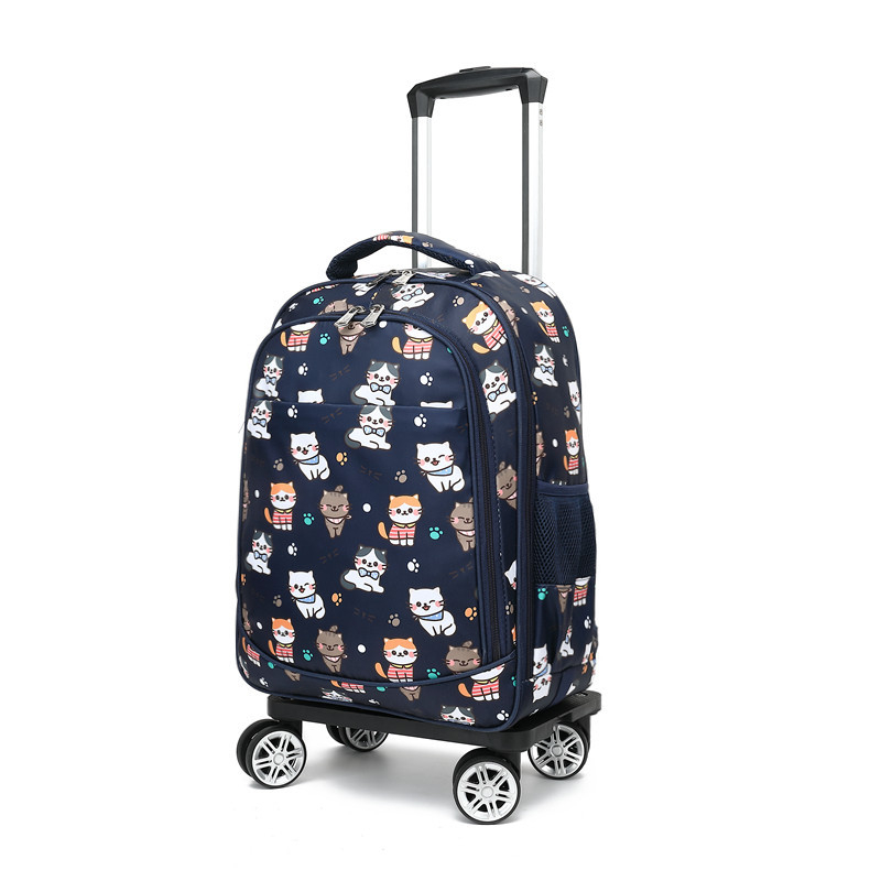 Unisex mokyklinė kuprinė su ratukais — atspari vandeniui, sumažina apkrovą, Oxford audinys, skirta pradinei mokyklai