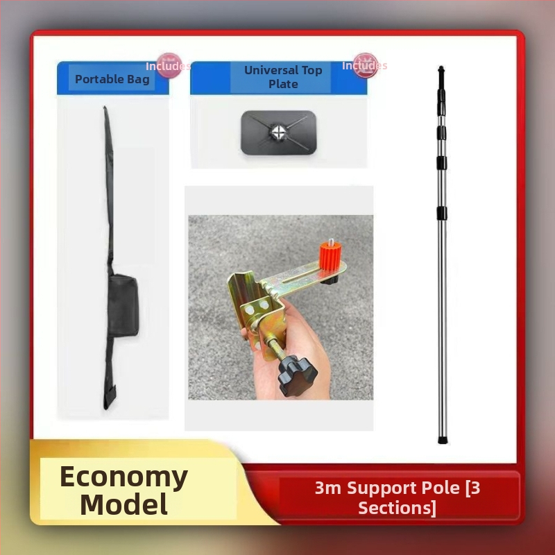 Лазерен нивелир трипод с регулируем повдигащ механизъм, инфрачервен държач, подсилен разтегателен прът и универсален таванен монтаж