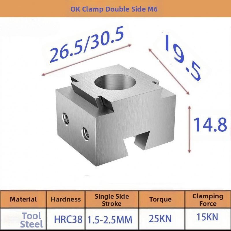 Lydinio stoties fiksatorius – daugiafunkcinis krašto fiksatorius su spaustuvu, magnetinis atsparumas, vienpusis dizainas