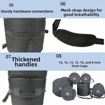 SGTJSGRX Комплект чанти за барабани – полиестерен материал, подплата от полиестер, защита на гръбнака, намалява натоварването, за домашно съхранение