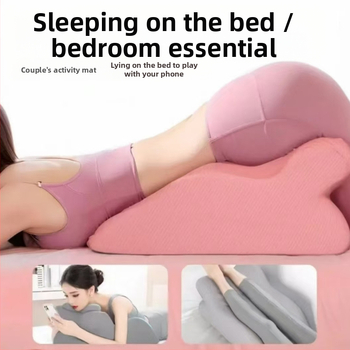 Porinė lovos pagalvė su atminties putų centru, medvilnės užvalkalas, modernus minimalistinis stilius