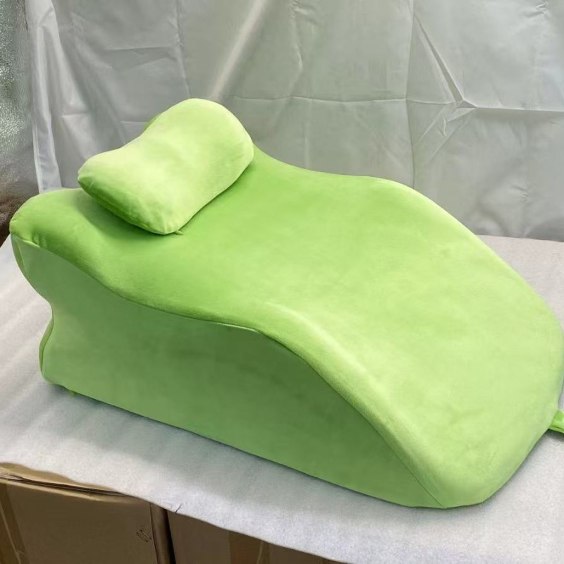 Porinė lovos pagalvė su atminties putų centru, medvilnės užvalkalas, modernus minimalistinis stilius