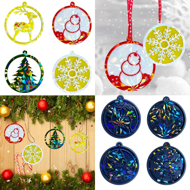 Форма за печене за коледни украси – холографична силиконова форма, нестандартна форма, DIY (2023)
