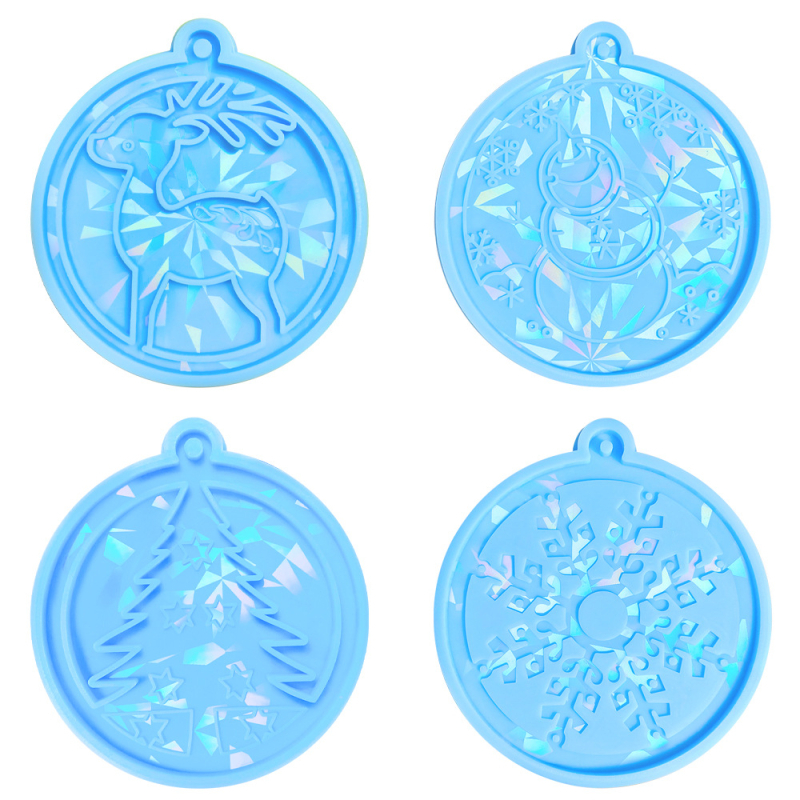 Форма за печене за коледни украси – холографична силиконова форма, нестандартна форма, DIY (2023)