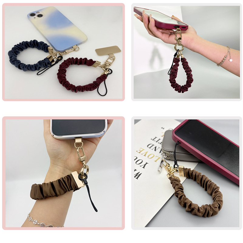 Κορδόνι για κινητό με μεταλλικά εξαρτήματα, πολυεστερικό νήμα, γεωμετρικό μενταγιόν, προστασία κατά κλοπής