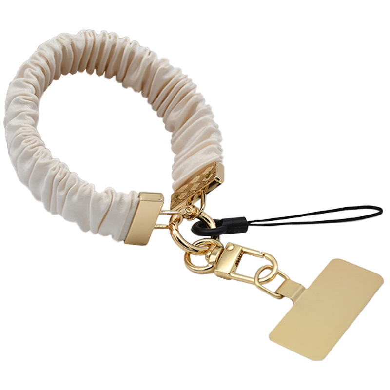 Κορδόνι για κινητό με μεταλλικά εξαρτήματα, πολυεστερικό νήμα, γεωμετρικό μενταγιόν, προστασία κατά κλοπής