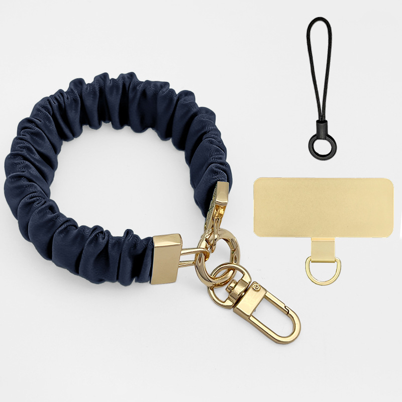 Κορδόνι για κινητό με μεταλλικά εξαρτήματα, πολυεστερικό νήμα, γεωμετρικό μενταγιόν, προστασία κατά κλοπής