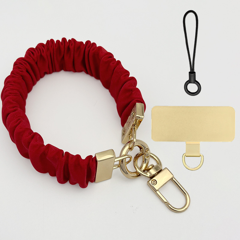 Κορδόνι για κινητό με μεταλλικά εξαρτήματα, πολυεστερικό νήμα, γεωμετρικό μενταγιόν, προστασία κατά κλοπής