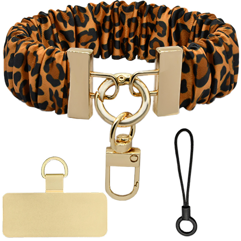 Κορδόνι για κινητό με μεταλλικά εξαρτήματα, πολυεστερικό νήμα, γεωμετρικό μενταγιόν, προστασία κατά κλοπής