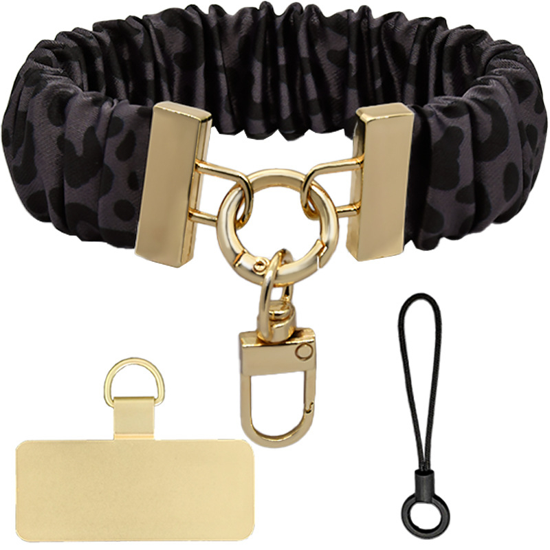 Κορδόνι για κινητό με μεταλλικά εξαρτήματα, πολυεστερικό νήμα, γεωμετρικό μενταγιόν, προστασία κατά κλοπής