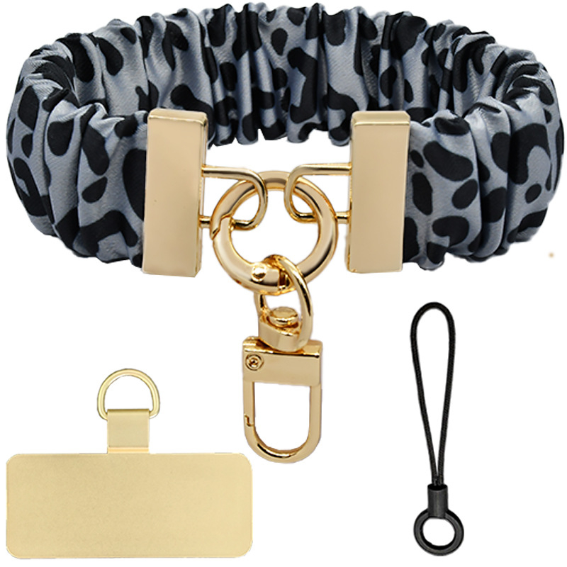 Κορδόνι για κινητό με μεταλλικά εξαρτήματα, πολυεστερικό νήμα, γεωμετρικό μενταγιόν, προστασία κατά κλοπής