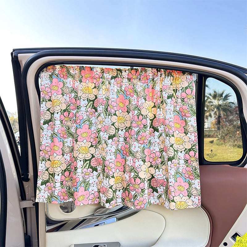 Automobilio saulės skydelis užuolaida, permatoma medžiaga, kabinamas tipas, universalus suderinamumas, Blue Rain