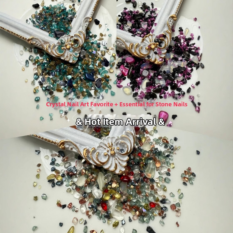 Set staklenih ukrasa za nokte – Storm serija, uzorci: ruža, tulipan, školjka, mašna, zvjezdice, za DIY nokte i rukotvorine