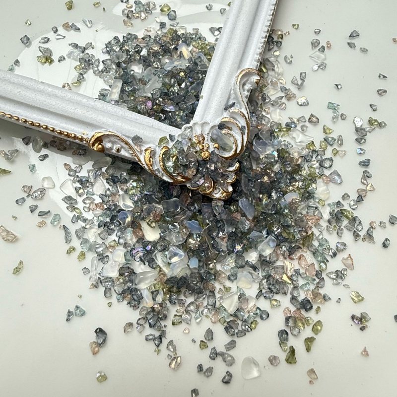 Set staklenih ukrasa za nokte – Storm serija, uzorci: ruža, tulipan, školjka, mašna, zvjezdice, za DIY nokte i rukotvorine