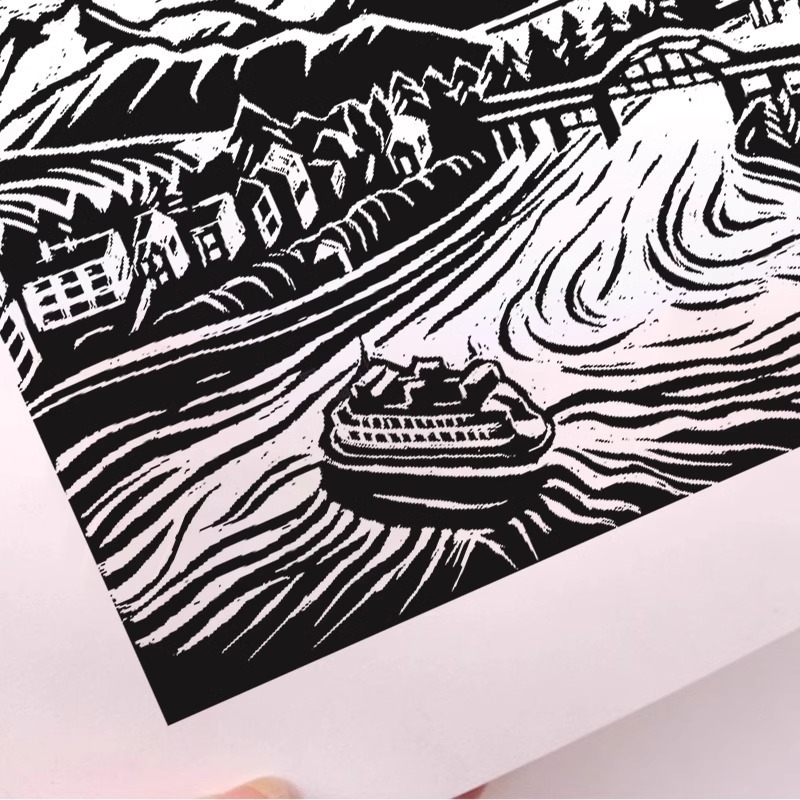 Рисова хартия за дърворезба, дървесно влакно, 50–70 г/м², пластмасова торбичка, произход Джиангсу