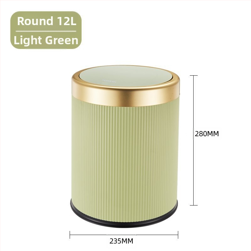 Κάδος απορριμμάτων οικιακής χρήσης — κυλινδρικού σχήματος, υλικό PP, μεγάλη χωρητικότητα, καπάκι που ανοίγει με πάτημα