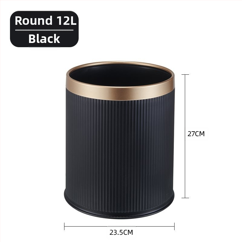 Κάδος απορριμμάτων οικιακής χρήσης — κυλινδρικού σχήματος, υλικό PP, μεγάλη χωρητικότητα, καπάκι που ανοίγει με πάτημα