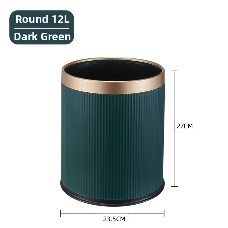 Κάδος απορριμμάτων οικιακής χρήσης — κυλινδρικού σχήματος, υλικό PP, μεγάλη χωρητικότητα, καπάκι που ανοίγει με πάτημα