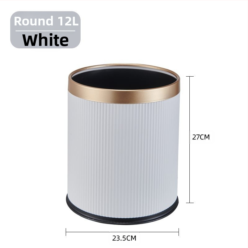 Κάδος απορριμμάτων οικιακής χρήσης — κυλινδρικού σχήματος, υλικό PP, μεγάλη χωρητικότητα, καπάκι που ανοίγει με πάτημα