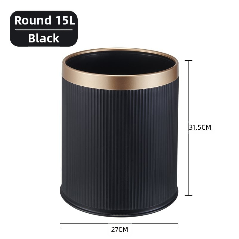 Κάδος απορριμμάτων οικιακής χρήσης — κυλινδρικού σχήματος, υλικό PP, μεγάλη χωρητικότητα, καπάκι που ανοίγει με πάτημα