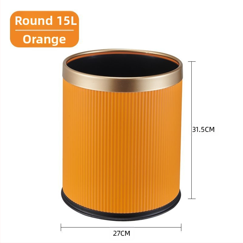 Κάδος απορριμμάτων οικιακής χρήσης — κυλινδρικού σχήματος, υλικό PP, μεγάλη χωρητικότητα, καπάκι που ανοίγει με πάτημα