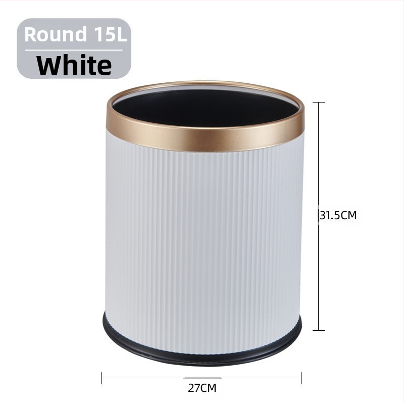 Κάδος απορριμμάτων οικιακής χρήσης — κυλινδρικού σχήματος, υλικό PP, μεγάλη χωρητικότητα, καπάκι που ανοίγει με πάτημα