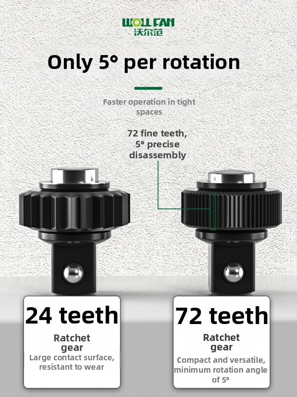 Индустриален телескопичен двупосочен гаечен ключ с тресчотка, хром-ванадиева стомана