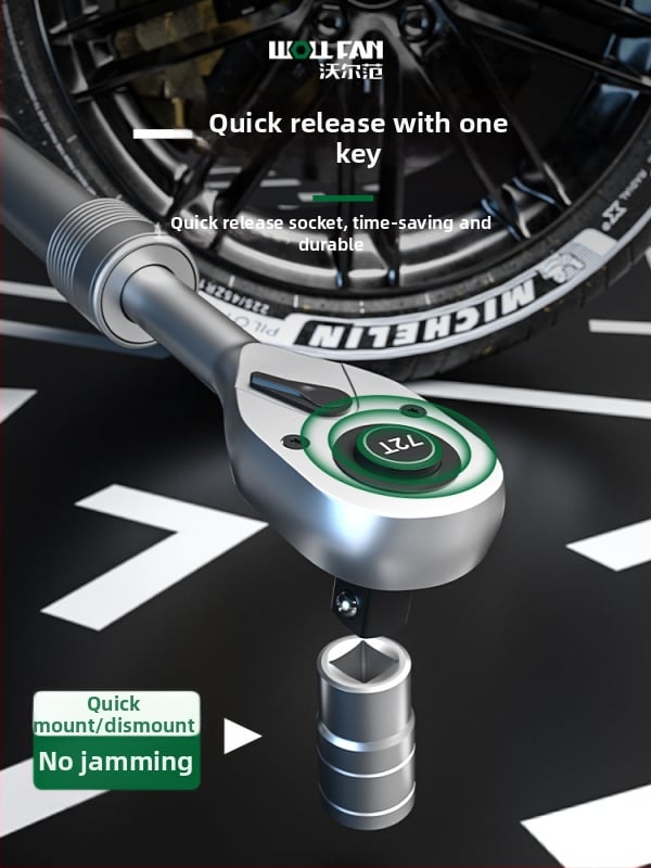 Индустриален телескопичен двупосочен гаечен ключ с тресчотка, хром-ванадиева стомана