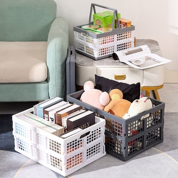 Kokkupandav perforuotas plastikinis krepšys iš PP, maisto kokybės, skirtas užkandžiams ir daržovėms